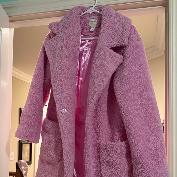 Forever 21 Jackets & Blazers - Forever 21 Kids Pink Sherpa Coat
